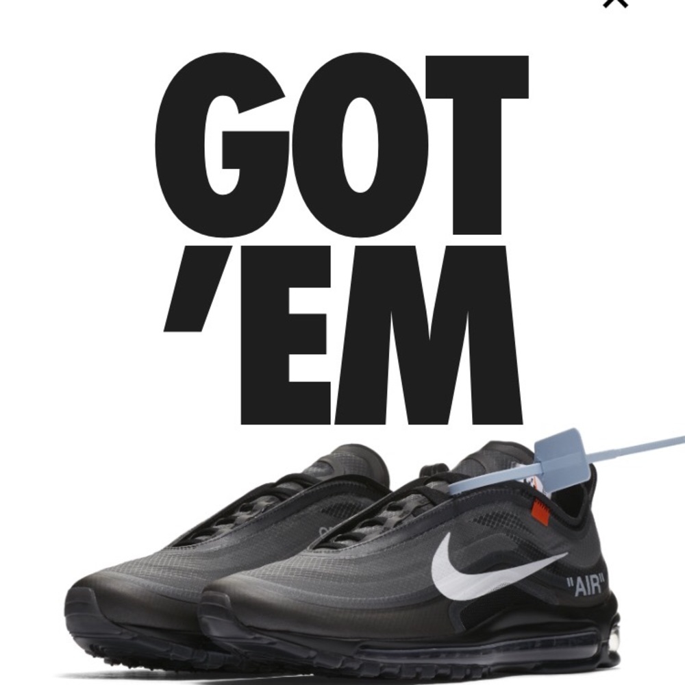 OFF white nike air max 97’s